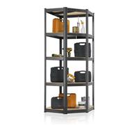Étagère d’angle Juskys Basic 180x70x40-70 cm - 5 niveaux - 875 kg - métal galvanisé gris