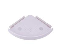 Étagère D’angle Murale en Plastique pour Rangement Salle de Bain Blanc | Installation Facile, Évacuation Rapide, Conception Drainante, Près la Douche pour Dentifrice et Loofahs