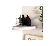vidaXL Étagère d'angle murale Gris béton 25x25x3,8 cm MDF
