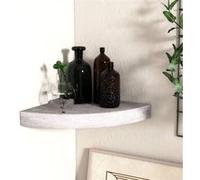 vidaXL Étagère d'angle murale Gris béton 25x25x3,8 cm MDF