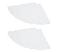 Étagère D’angle Murale Sets de Sets en Acrylique Blanche , Lot de 2 | Design Mural Rebord, Installation Simple, Rangement D’angle Cuisine et Salle de Bain