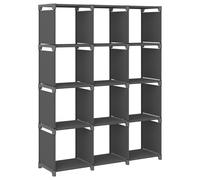 Étagère D'affichage 12 Cubes Gris 103x30x141 Cm Tissu - Vidaxl Gris