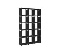 Etagère d'affichage 15 cubes Noir 103x30x175,5 cm Tissu322618