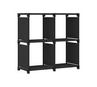 Etagère d'affichage 4 cubes Noir 69x30x72,5 cm Tissu322598