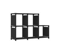 vidaXL Etagère d'Affichage 5 Cubes Bibliothèque Etagère de Rangement Organisateur Support de Rangement Maison Intérieur Noir 322602