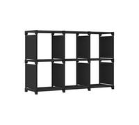 vidaXL Étagère d'affichage 6 cubes Noir 103x30x72,5 cm Tissu Noir