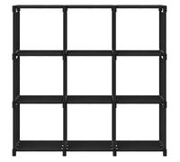 Étagère d'affichage 9 cubes - vidaXL - tissu - noir - avec 9 compartiments ouverts - 103 x 30 x 107,5 cm 521tki36z