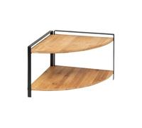 - Etagère d'angle 2 niveaux en bambou et métal ORDERA - Noir - Ordera