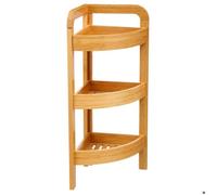 JJA Étagère d'angle Tendance Maison Bambou 3 niveaux PM