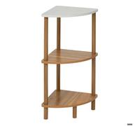 5five Étagère d'angle Côme 3 niveaux effet marbre travertin 34x34x76,5 cm