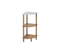 5five Étagère d'angle Côme 3 niveaux effet marbre travertin 34x34x76,5 cm