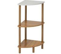 5five Étagère d'angle Côme 3 niveaux effet marbre travertin 34x34x76,5 cm