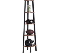 Etagère d'angle 32.5X34X159 Cm Rustic Brown, Black