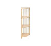 5five Étagère d'angle Kord 4 niveaux effet bois clair L34×l34×H110 cm Beige