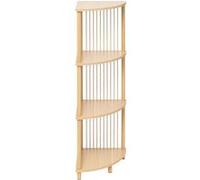 5five Étagère d'angle Kord 4 niveaux effet bois clair L34×l34×H110 cm Beige