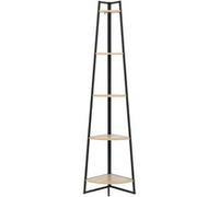 5five - étagère d'angle ""aliaj"" 5 niveaux 180cm effet bois