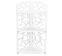 Étagère d'angle à 3 niveaux - Design sculpté - Support vertical pour plantes - Pour petits espaces - Solution de rangement parfaite pour salle de bain et chambre à coucher - Économie d'espace.