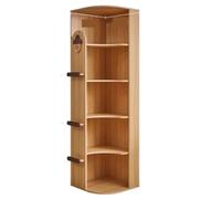 Étagère d'angle à 5 niveaux en carton épais pour économiser de l'espace - Étagère d'angle moderne pour salon - Solution de rangement élégante pour décoration d'intérieur