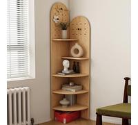 Étagère d'angle À 5 Niveaux, Présentoir d'angle sur Pied, Design À Boucle De Suspension, Design À Pieds Hauts, Petite Bibliothèque d'angle Élégante, pour Chambre, Salon(Yellow)