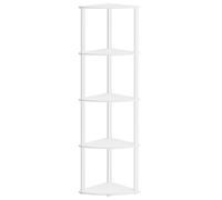 Étagère d'Angle à 5 Niveaux - SONGMICS - Blanc Neige - Assemblage Rapide