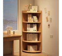 Étagère d'angle Bibliothèque indépendante en Bois, Rangement pour CD/Films/Livres, Étagère de Rangement Utilitaire pour Salon et Chambre(Yellow,150cm/59in)