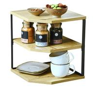 Étagère dAngle Cuisine - MDF FSC et Métal - 26 x 26 x 28 cm