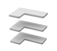 Vicco Étagère d'angle Curva, Blanc, 40.5x2.5cm