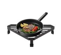 Étagère d'angle de cuisine compacte à 3 niveaux - Cadre en métal robuste avec étagères en bois rustique - Parfait pour les coins de cuisine pour ustensiles de cuisine, vaisselle et articles de