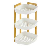 Étagère d'Angle de Douche 3 Niveaux "Natureo" 45cm Blanc