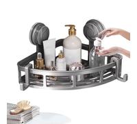 Étagère d'angle de douche avec ventouse | Égouttoir de rangement sans perçage, organisation de salle de bain pour nettoyant visage, shampooing, gel douche