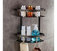 Étagère d'angle de douche - Étagère murale en aluminium pour rangement de savon, shampooing et cosmétiques | Égouttoir antirouille pour l'organisation de la cuisine et de la salle de bain (B et G à