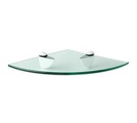 Étagère d'angle de douche - Étagère murale en verre trempé de 7 mm pour salle de bain et cuisine, organiseur élégant et peu encombrant pour un accès facile