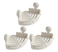 Étagère d'angle de douche - Organisateur à 3 niveaux sans perceuse | Étagère de salle de bain avec | Rangement de douche triangulaire avec crochets, capacité de charge de 40 livres pour baignoire