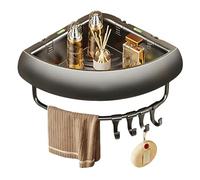Étagère D'angle De Douche | Rack De Rangement Triangulaire Anti-rouille Sans Trous Avec Crochets,Organisateurs Et Stockage De Salle De Bains - Pour Salle De Bains Shampoing Serviettes Intérieur