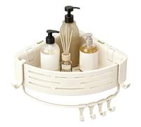 Étagère d'angle de douche - Support de rangement sans perçage, étagère d'angle de salle de bain, organiseur mural | pour savon, éponge, chiffons de nettoyage, organisation, cuisine, toilettes