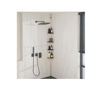 Etagère d'angle de douche télescopique à 4 niveaux Argenté