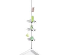 Étagère d'angle de douche télescopique - WENKO - Premium - 3 paniers - Aluminium & plastique - Fixation sans perçage