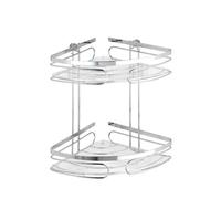 WENKO Etagère d'angle à 2 Niveaux Premium Acier INOX Brillant