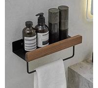 Étagère d'angle de salle de bain - Miroir avant - Meuble de toilette en bois de noyer - Panier de rangement mural - Étagères de cuisine - Étagère à épices - Étagère pour serviettes - Extrêmement