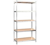 Étagère d'angle debout, pour charges lourdes, 100 x 50 x 200 cm, étagères réglables en hauteur, charge maximale : 875 kg