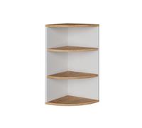 Vicco Étagère d'angle Ecki, Chêne Blanc/Force de l'or, 30x60cm