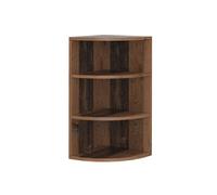 Vicco Étagère d'angle Ecki, Bois Antique, 30x60cm, pour Montage Mural avec Trois Compartiments Ouverts
