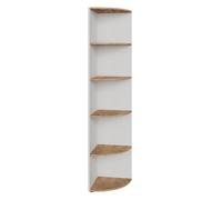 Vicco Étagère d'angle Ecki, Chêne Blanc/Force de l'or, 40x180cm, pour Montage Mural avec Trois Compartiments Ouverts