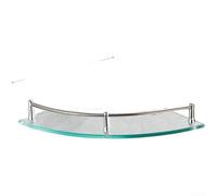 Étagère d'angle en acier inoxydable pour salle de bain, support en verre simple couche avec trou de drainage, support mural triangulaire, support en métal rouille, vert (23 cm)