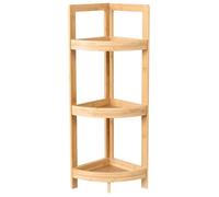 Étagère d'angle en bambou pour salle de bain bois clair ILLAMPU
