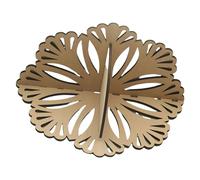Étagère d'angle en bois avec découpe florale artistique pour cuisine, salle de bain, salon, bureau
