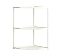 Étagère d'angle en fer 34,5 x 25 x 36 cm Finition noire (blanc)