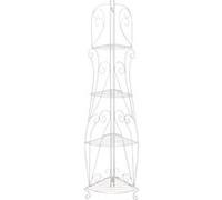 Étagère d'angle en Fer pliable Irma , Blanc Blanc G
