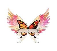 Étagère d'angle en forme d'ailes de papillon - Belle exposition d'ailes - Décoration de support d'angle - Rangement mural papillon pour chambres, appartements, bureaux, espaces confortables, petits