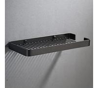 Étagère d'angle en laiton massif pour salle de bain - Support mural pour savon et shampooing - Panier égouttoir avec crochet - Antirouille - Pour bouteilles de condiments